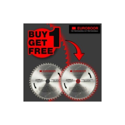 Euroboor Промоция 2 за 1: Циркулярен диск 230 mm (25.4) 48T (x2.2) за стомана и алуминий (230.0003 PROMO)
