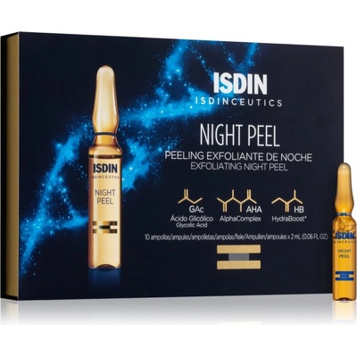 ISDIN Isdinceutics Night Peel ексфолиращ и пилинг серум в ампули 10x2ml