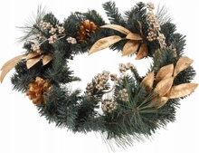 Berry and pinecone Vánoční věnec zlatá 45 x 10 x 39 cm