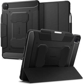 Spigen Rugged Armor Pro Case - хибриден удароустойчив кейс с поставка за iPad Pro 13 (2024) (черен)