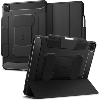 Spigen Rugged Armor Pro Case - хибриден удароустойчив кейс с поставка за iPad Pro 13 (2024) (черен)