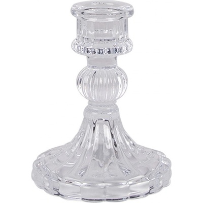 Skleněný transparentní svícen - Ø 8*11 cm - Clayre & Eef