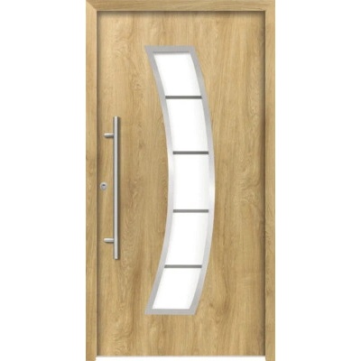 Splendoor Hliníkovo-oceľové vchodové dvere bezpečnostné Hermes RC2 100 x 210 cm L dub prírodný