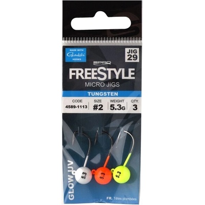 Spro Jigová hlava Tungsten Micro Jigs 5,3 g 2,2 cm veľ. 1 Glow 3 ks