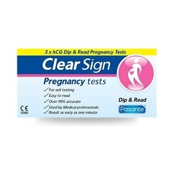 Pasante Clear Sign hCG Dip těhotenský test 3 ks