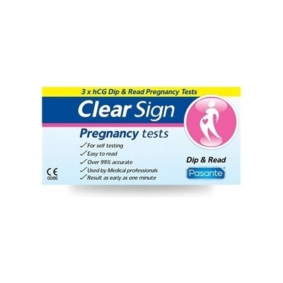 Pasante Clear Sign hCG Dip těhotenský test 3 ks