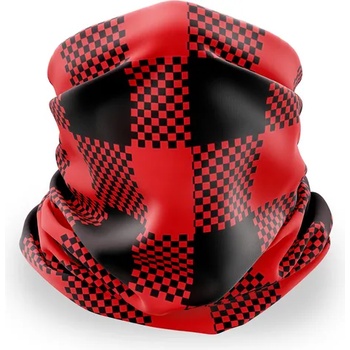 WARAGOD Värme многофункционален шал, червено каре (WAR001940)