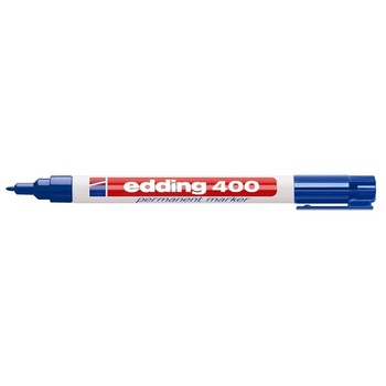 edding Маркер Edding 400, Перманентен, Кръгъл връх 1 мм, Син (7580092003) (7580092003)