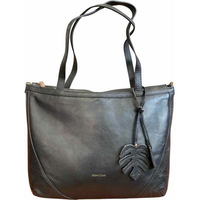 Gianni Conti kožená kabelka s čistým designem černá 4756494 black
