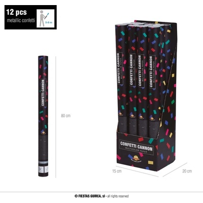 Vystreľovacie konfety viacfarebné 80 cm