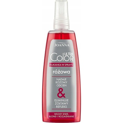 Joanna Ultra Color Pink Hair Rinse tónovací vlasová voda preliv ružový 150 ml