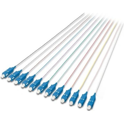 Digitus DK-29221-02 SC Fiber Pigtail , Loose Buffer, 09/125 µ 12 Pcs., Color code DIN IEC 304, Singlemode, OS2 L