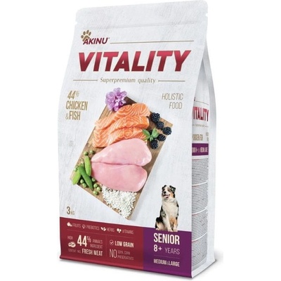 Akinu Vitality dog senior Medium & Large Chicken & Fish 3 kg