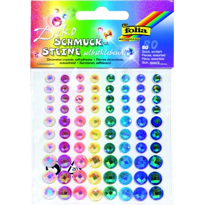 Folia Bringmann Ozdobné kamínky samolepicí 80 ks výběr barev pastelový mix