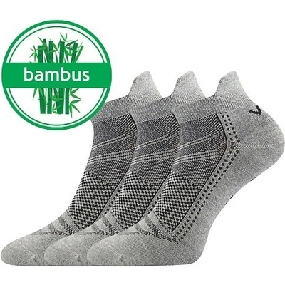 Voxx Blake nízke bambusové ponožky 3 páry šedá melé