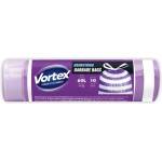 Vortex Лилаво-бели раирани с Връзки 60 л, торби за отпадъци, 10бр (4823071662634)