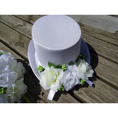 Cylindr bílý - smetanové a bílá růže – Zboží Dáma