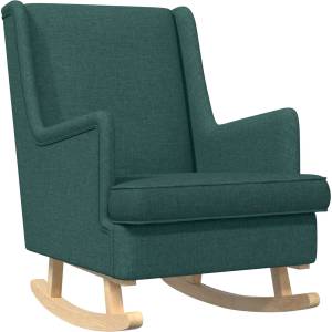 vidaXL Люлеещ се стол Тъмен зелен 62 x 80 x 85 см текстил (42029966)