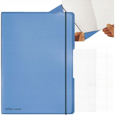 Herlitz sešit flex A4 2x čtverečkovaný + linkovaný PP modrý – Zboží Dáma