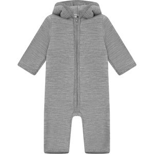 Huttelihut Детски цял костюм Huttelihut Kid's Pram Suit Wool Brushed Inside Overall - Medium Grey Melange - размер 104 (EU) (704-6338-0119)