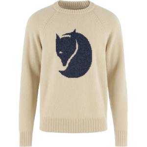 Fjällräven Мъжки вълнен пуловер Fjällräven Logo Knit Sweater Wool jumper - Light Beige (005-7510-0213)