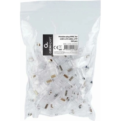 GEMBIRD Modular plug 8P8C for CAT5, UTP, 100 pcs LC-8P8C-001/100