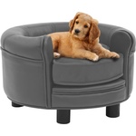 vidaXL Dog sofa 48x32 cm grey pleather 170956