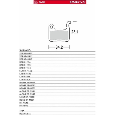 MOTO-MASTER BIKE PRO brzdové destičky organické PRO vhodné pro SHIMANO XTR BR-M975, BR-M966, BR-M965, XT BR-M776, BR-M775, BR-M765, SLX BR-M665, SAINT BR-M800, DEORE BR-M596, BR-M595, BR-M535 – Hledejceny.cz