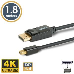 Delight DisplayPort - Mini Displayport кабел 1, 8 м V1.4 (20336B) (20336B)