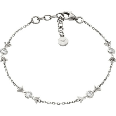 Emporio Armani Pôvabný strieborný náramok pre ženy so zirkónmi EG3616040