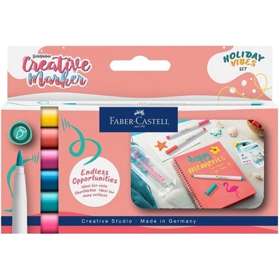Faber-Castell Маркер-четка Creative Holiday Vibes, 6 цвята (1010160488)