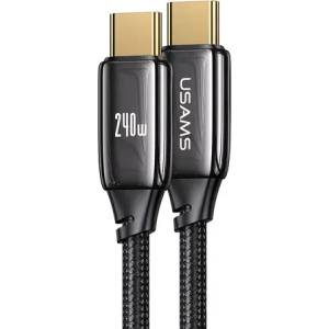 USAMS Кабел USAMS SSJ580 U82 Type-C To Type-C 240W PD3.1 Zinc Alloy Data Cable, 1.2 м (SJ580USB01)