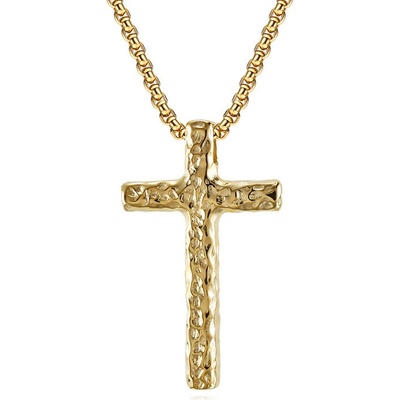 Steel Edge Přívěsek křížek + řetízek WJHC1861GD