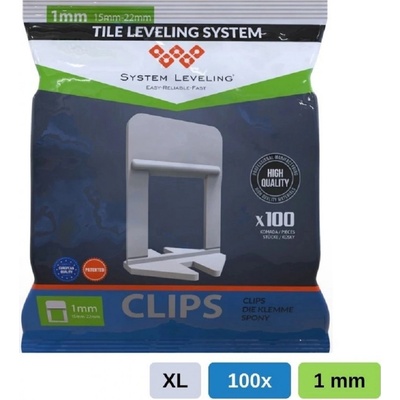 Vysoké spony 1mm (100ks) System Leveling D.O.O. SL5201