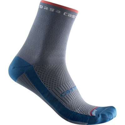 Castelli ROSSO CORSA W 11 dámske ponožky sv.oceľ.modrá