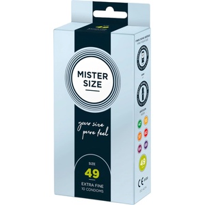 MISTER SIZE - тънък презерватив - 49 мм - 10 броя - desirel