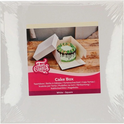 Cakesupplies Krabica na tortu - Biela 40 x 40 x 15 cm
