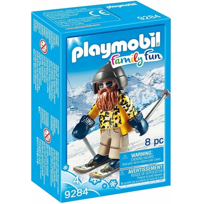 Playmobil Детски конструктор Playmobil, Скиор със ски (PM-9284)