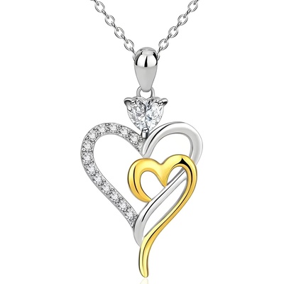 HARAHU Колие ne-28754 - Сребърна / Златна kp28754 (ne-28754)