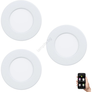 EGLO 33217 - К-кт 3xLED RGBW Димируема лампа за вграждане FUEVA LED/3W/230V (EG33217)