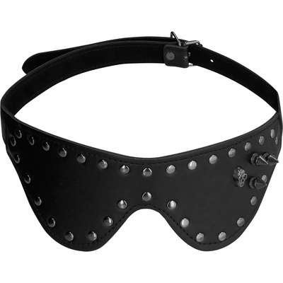 Ouch! Skulls and Bones Eye Mask with Skulls & Spikes Black