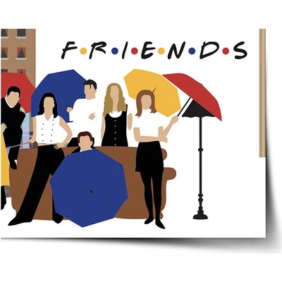 Sablio Plagát Seriál Priatelia FRIENDS Gauč pri fontáne - 60x40 cm