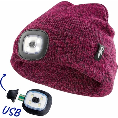 Čepice CXS Tynan s LED světlem dětská růžová – Zboží Dáma