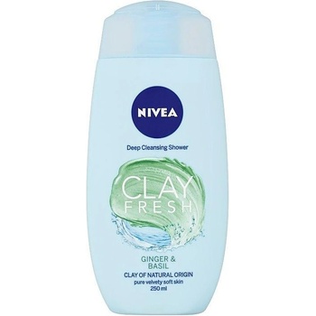 Nivea Clay sprchový gél s ílom zázvor a bazalka 12 x 250 ml