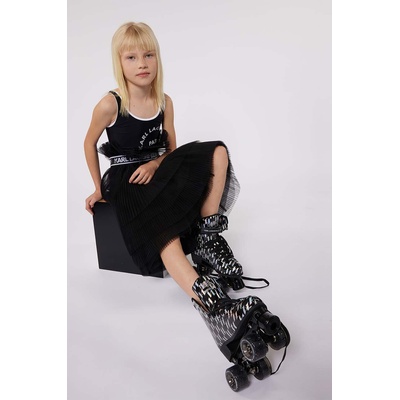 KARL LAGERFELD Детска пола Karl Lagerfeld в черно къса разкроена (Z30093.156.162)