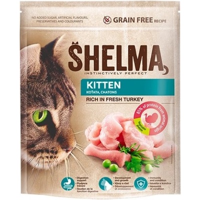 SHELMA KITTEN Fresh Turkey GRAIN FREE - храна за подрастващи котки, БЕЗ ЗЪРНО, 85% продукти от животински произход, с пуешко месо - 750 гр - 40530