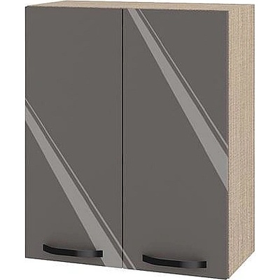 ИРИМ Горен кухненски шкаф Сити МФ-Антрацит гланц-05-3 60 см