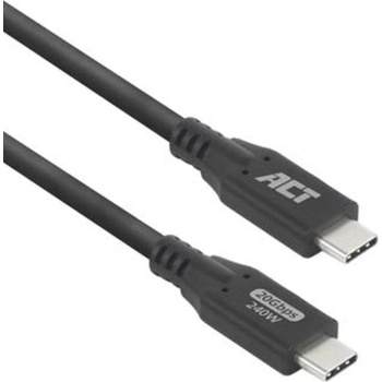 ACT Кабел USB-C - USB-C, 1 м / USB4, 20Gbps, 240W (EWENT-ACT-CAB-AC7421)