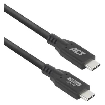 ACT Кабел USB-C - USB-C, 1 м / USB4, 20Gbps, 240W (EWENT-ACT-CAB-AC7421)
