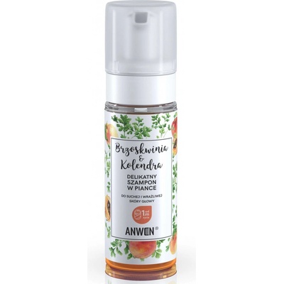 Anwen Peach & Coriander čistiaca pena pre suchú a citlivú pokožku hlavy 170 ml